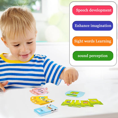 Startcan Toddler Learning Toys for 2 3 4 5 Year Old Boys and Girls, Autism Sensory Toys for Autistic Children, Speech Therapy Toys, 112 Cards - 224 Sight Words Talking Flash Cards