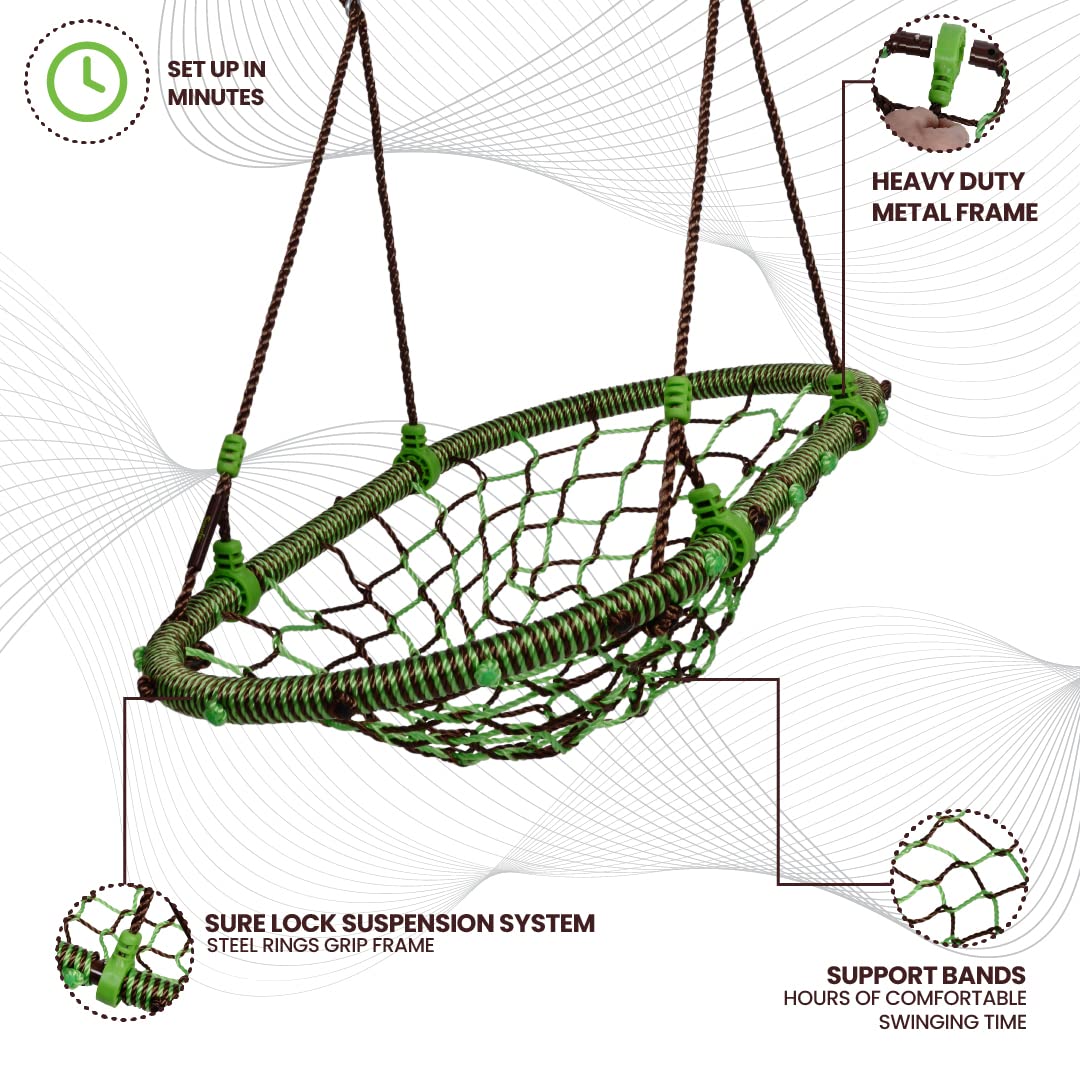 Swurfer Tree Swing – Swing Chair, Outdoor Swings for Kids, Tree Swings for Kids and Adults Outdoor, Weather Resistant, Heavy Duty Metal Frame Multi-Position, Ages 4 and Up, Holds up to 200lbs