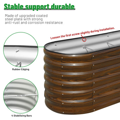 SnugNiture Galvanized Steel Raised Garden Bed Kit - 2 Pack 4x2x2 ft Metal Planter Box for Vegetables, Flowers, Herbs | Easy Assembly, Open Bottom Design for Optimal Drainage