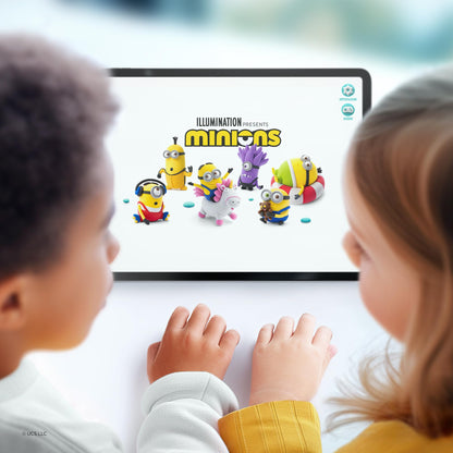 HEY CLAY Minions - Colorful Modeling Air Dry Clay for Kids - Air Dry Clay Kit 5 Cans and Sculpting Tools with Fun Interactive Instructions App - Age 3 and up (Dave & Fluffy)