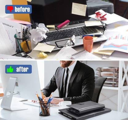 NOTEZMATE Padfolio Notepad Holder with Clipboard,A5 Faux Leather Padfolio Folder for Interview Resume,Magnetic Closure Legal Pad Folder with Business Holder,2 Pens & 5x8 Writing Pad for Office,Black