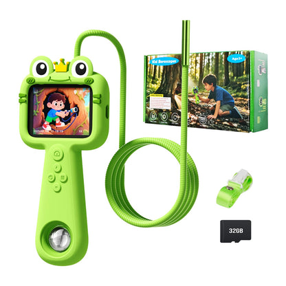 Kids Borescope with Light Borescope Snake Camera for Kids Rechargeable STEM Science Educational Outdoor Toy with 32GB Card Nature Exploration Birthday Gift for Boys & Girls Ages 4,5,6,7,8,9,10,11,12
