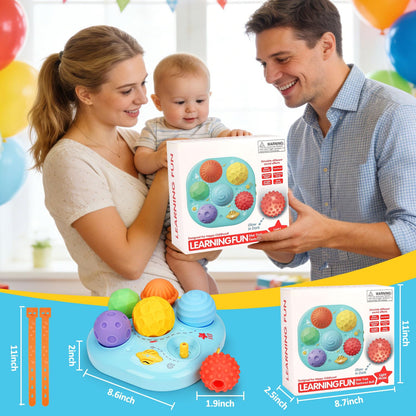 Baby Sensory Balls Toys 6-12 12-18 Months Toddlers 1-3, Infant Musical Light Up Learning 3-6 7 8 9 Months, Textured Soft Ball Sleep Tummy Time Motor Skills Montessori 1 2 3 Year Old Boy Girl Gift