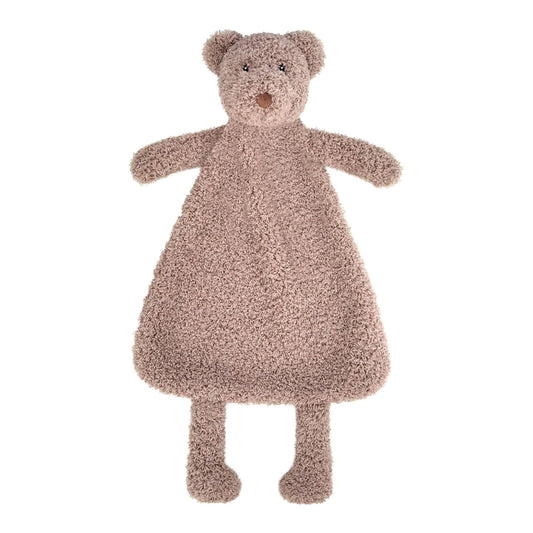 Doindute Baby Brown Teddy Bear Stuffed Animal Security Blanket, Soft Plush Bear Character Lovey Blanket, Baby Shower/Nursery Gift, Newborn Infant Toddler Snuggle Blankie for Boys Girls, 16 Inches