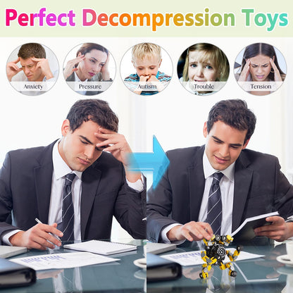 Gokeey 32 Pcs Party Favors for Kids 8-12, Treasure Box Toys for Classroom Prizes, Transformable Fidget Spinners Bulk, Goodie Bag Stuffers for Boys and Girls, Pinata Fillers, Sensory Toys