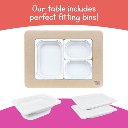 7 Days of Play Sensory Play Activity Table with Foldable Legs, Storage Bins, and Lid – Sensory Table for Toddlers & Kids | Great Gift for Birthdays, Christmas & Special Occasions
