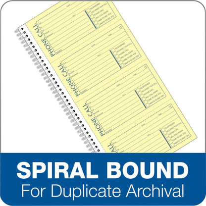 Adams Phone Message Book, Carbonless Duplicate, 5.50 x 11 Inches, 4 Sets per Page, 400 Sets per Book (SC1154D)