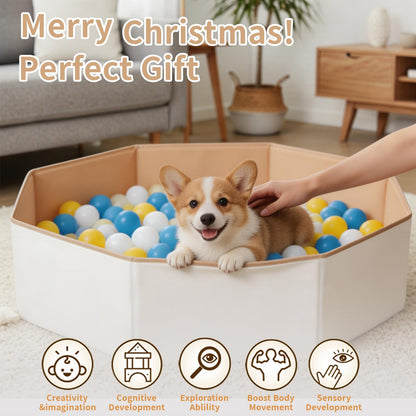 Foldable Ball Pits for Kids and Pets - Versatile Toddler Pool and Cat Ball Pit - Perfect for Girls and Boys Indoor and Outdoor Play Ball Pit - Easy to Assemble and Storage(Balls Not Include)
