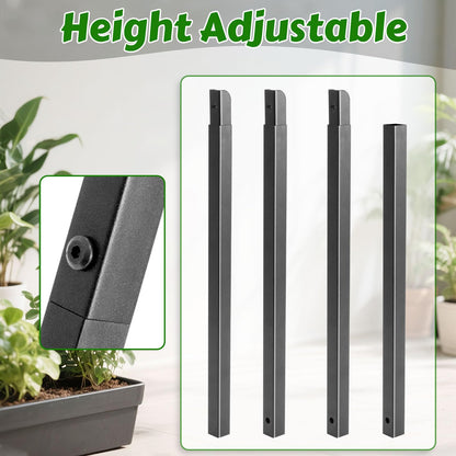Gavinjitao Metal Dragon Fruit Trellis，Adjustable Dragon Fruit Plant Trellis for Vertical Gardening and Climbing Plants Trees Cactus Garden Outdoor Indoor Potted Support （Black）