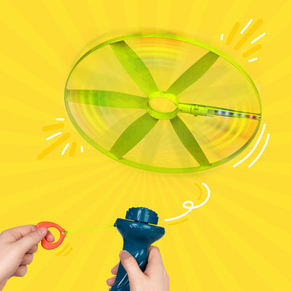 B. toys – Skyrocopter – Sports & Outdoors – Light – Up Disco Flyers – Flying Disc with Lights & Launcher for Kids 5 Years +