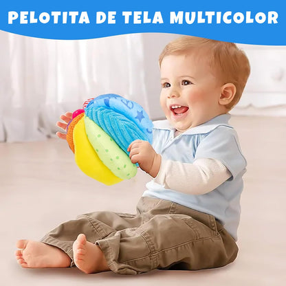 Montessori Baby Toys Play Kit Montessori Mirror Peekaboo Knob Puzzle, Medium Spinning Drum and Rainbow Fabric Ball Kit Toys for6-12Months Toddlers (Play Kit 3)