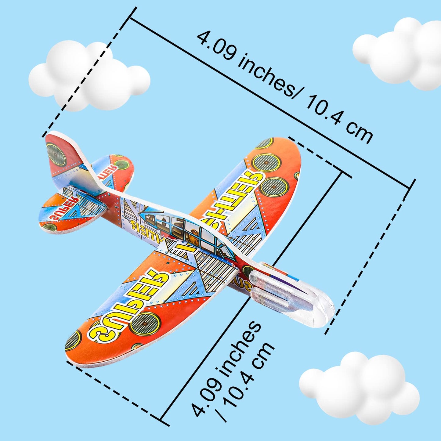 Libima 144 Pcs Foam Airplanes Toy for Kids Bulk Glider Planes Outdoor Flying Toys Airplane Party Favors Individually Wrapped Foam Plane Kit for Birthday Party Carnival Classroom Prizes