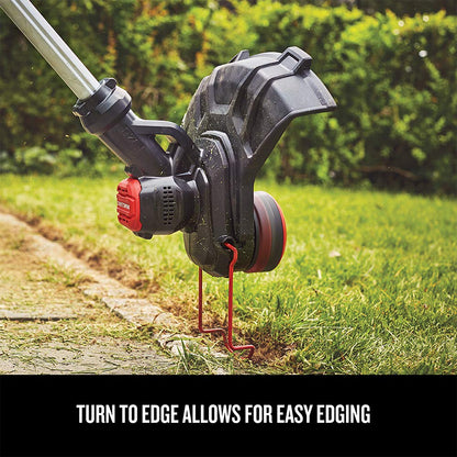 CRAFTSMAN V20 Weed Wacker Cordless String Trimmer and Edger, Weed Eater Includes 2.0 Ah Battery and Charger, Lightweight, Extended Runtime, 2 Speed (CMCST900D1)