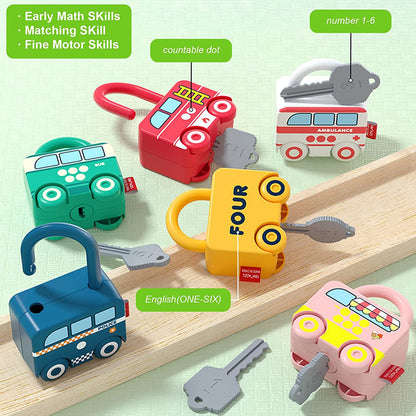 Montessori Educational Toys Learning Games Busy Board - Toddler Car Activities - Baby Sensory Fine Motor Skills Developmental Toys - Gifts for 12 18 24 Month Age 1 2 3 4 One Two Year Old Boys Girls