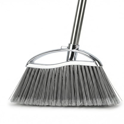 GLOYY Outdoor Stiff Bristles Angle Broom Heavy Duty Sweeping Patio Broom with Long Handle for Garage Garden Commercial and Industrial