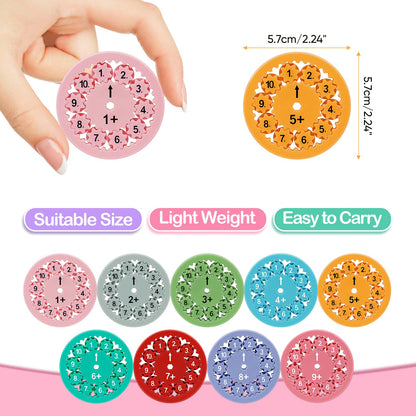 Math Fidget Spinners,Educational Math Fact Fidget Spinners,Stimmers&Fidgeters,Math Games Toy Gift for School-Age Kids，Kindergarten,Pupil,Preschool Children(18pcs Add,Sub,Mult,Div)