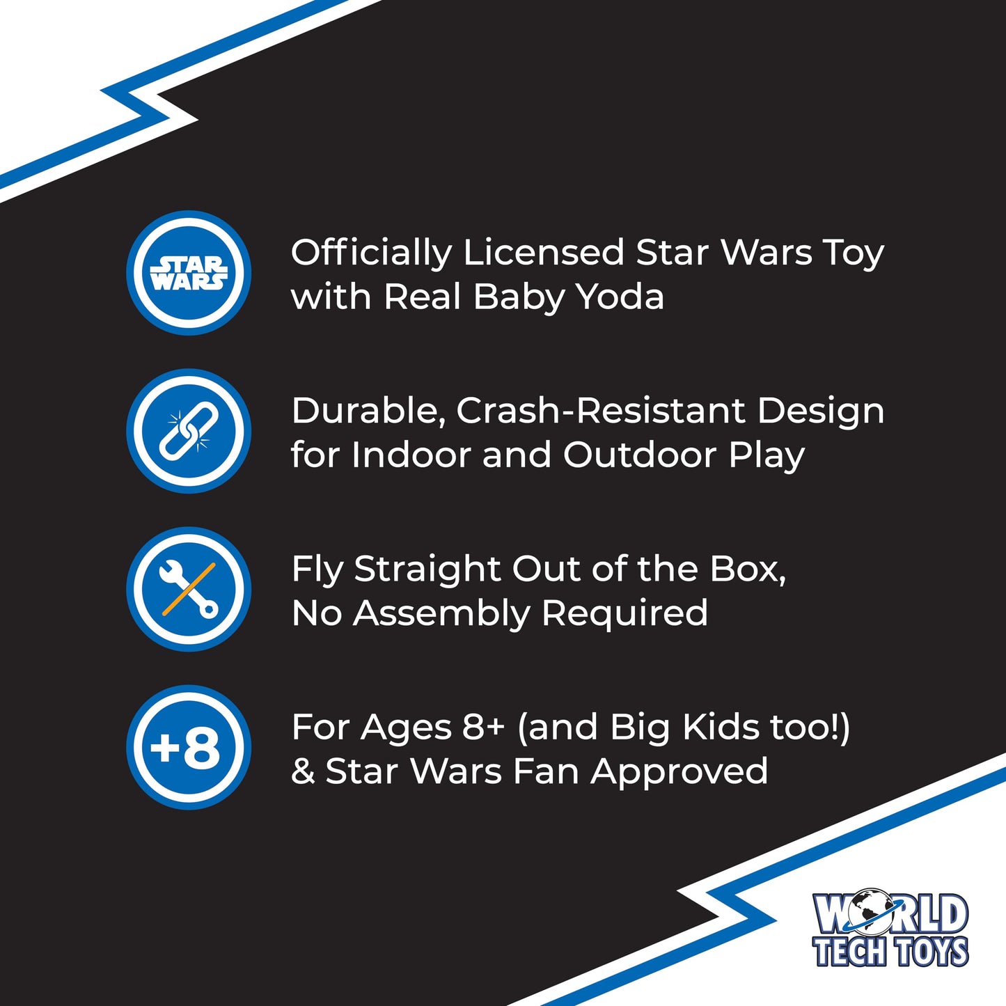 Star Wars Baby Yoda RC Helicopter – Easy‑Fly Remote Control Helicopter with LED Lights, Durable Body, Coaxial & Rear Rotors – Kids 8+