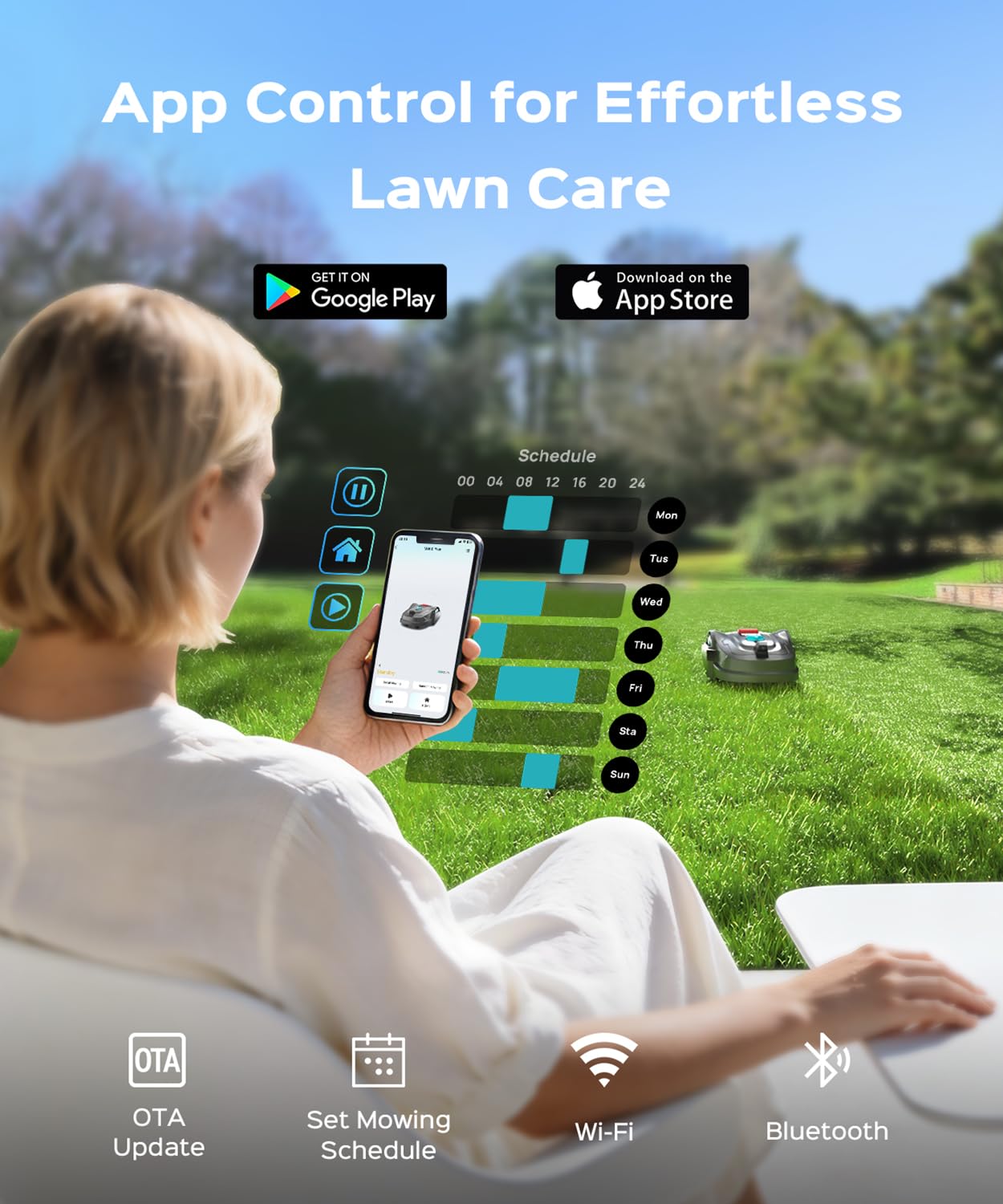 YARDCARE 2026 New M800Plus Robot Lawn Mower, GPS & 3D Vision, with 32.8 ft Magnetic Stripe, Obstacle Avoidance, Auto-Charging, APP Control, Bow-Shaped Mowing for Lawns up to 8611 sq.ft (Black)