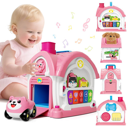 SpringFlower Baby Toddler Toys for 1 Year Old Girls, Montessori Musical Toddler Toys for 12-18 Months Kids, Musical Learning House for Infant Toddlers 1 2 3 Years Old Baby Girl Gifts