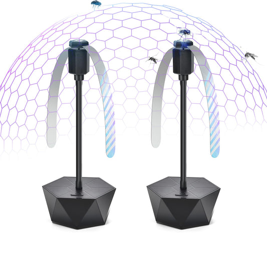 GUIDOT Fly Bug Fans for Food Tables, Fly Control Spinner Table Top Keep Flies Away from Patio Picnic Party Restaurant Kitchen Camping and BBQ