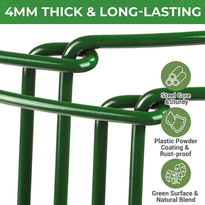 LEOBRO 12PCS Plant Supports, 24 Inch Peony Cages and Supports, Garden Plant Stakes for Indoor Plants, Outdoor Plants, Peony Tomato Monstera Hydrangea Stakes, 10" W x 24" H