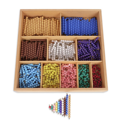 Hidoggy Montessori Toys for 3+ Year Old Wooden Math Games Counting Beads Checker Board Beads and Numbers Teaching Counting Toys Preschool Mathematics Material for Kid Toy