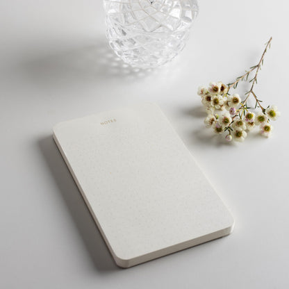 Pinesman - Elegant Desk Notepads for Professionals, Executive's Memo Pads, Minimalist, Gold Foiled, Dotted Layout, 3 Pack, 225 Sheets Total (75 Each), 6.3" x 3.9”, 80 GSM, Eco-friendly, FSC™ Certified Small Notepad