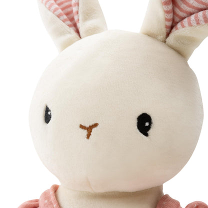 CUDDLE CORNER Bunny Stuffed Animal Organic Cotton Baby Plush Toys, 9" Organic Cotton Plush Bunny Toy with Dress, Cute Soft Stuffed Rabbit Doll for Babies and Toddlers