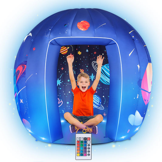 Subao Sensory Tent for Kids & Adults,Astronaut Galaxy Inflatable Light Up Sensory Toys for Autism & ADHD,Kids Tent for Home School Classroom Party Indoor Play,Autism Sensory Products for Calm Corner