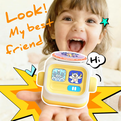seedpace Interactive Story Machine for Kids: Screen-Free Player with 3 Story Books, 120 Stories, 600 Minutes, Bluetooth Speaker, Robot Pet, Educational Toy, Learning, Toddlers Gift