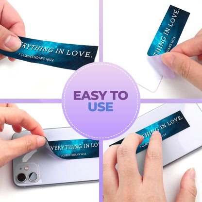 Christian Sensory Stickers for Anxiety Relief – 60 Scripture-Based Fidget Strips with Keychains for Calm, Focus, and Bible Study
