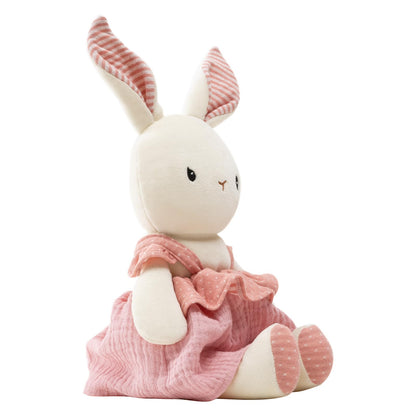 CUDDLE CORNER Bunny Stuffed Animal Organic Cotton Baby Plush Toys, Easter Stuffed Animal 7" Easter Plush Bunny Soft Cuddly Toy for Babies and Toddlers