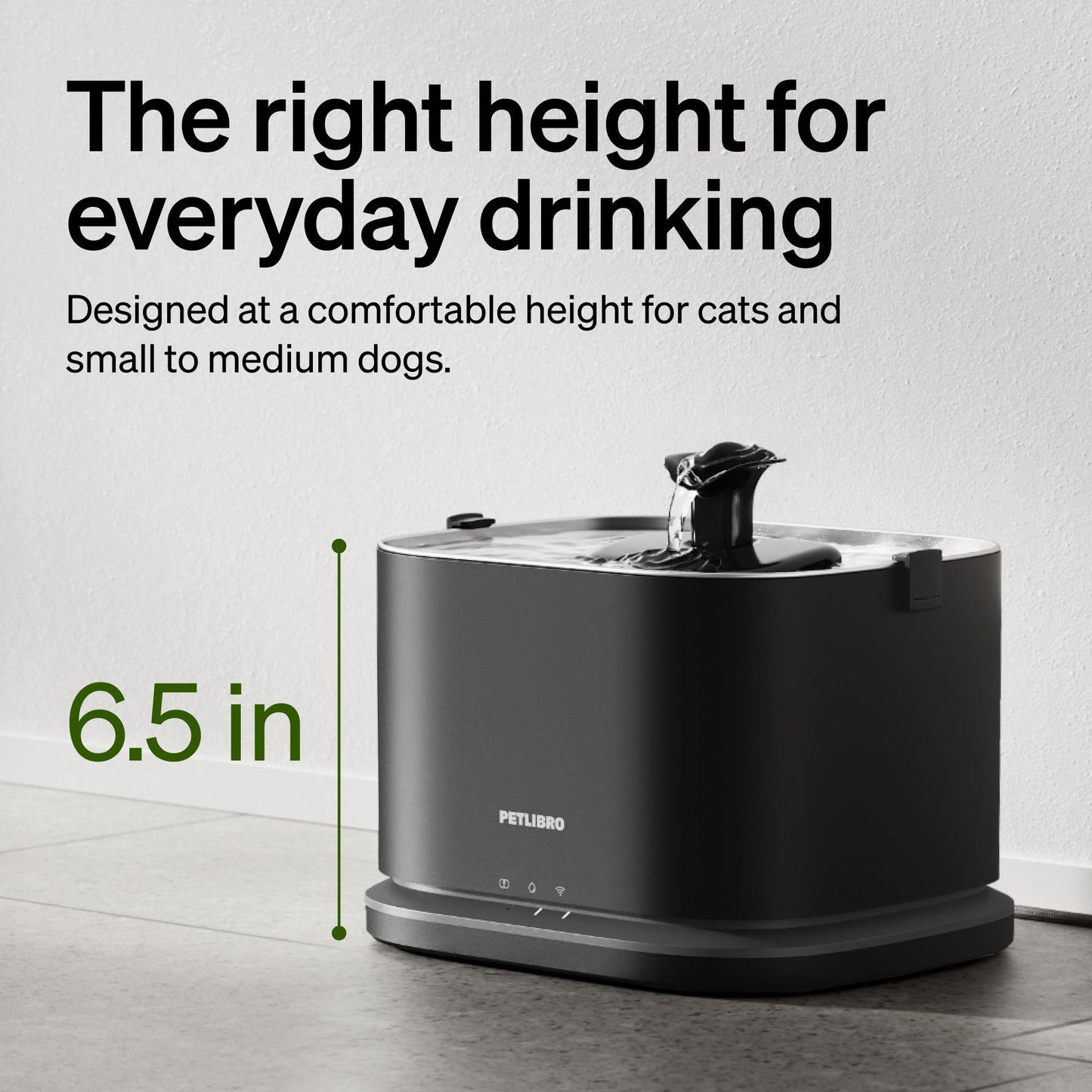 PETLIBRO Upgrade Cat Water Fountain Stainless Steel Tray, Dockstream 2 Cat Fountain Indoor, 3L/101oz Auto Cat Fountains for Drinking, App Monitoring Pet Water Fountain Dog, 5G WiFi Cat Water Dispenser
