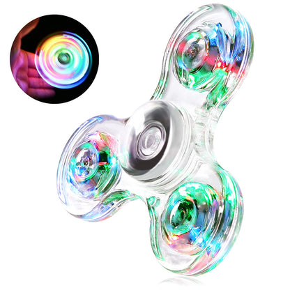 SCIONE 5 Pack Fidget Spinners Toys with LED Fidget Spinners Light up Sensory Fidget Toys for Kids,Glow in The Dark Toys-ADHD Anxiety Toys Stress Relief Return Gifts Goodie Bag Stuffers Classroom Prize