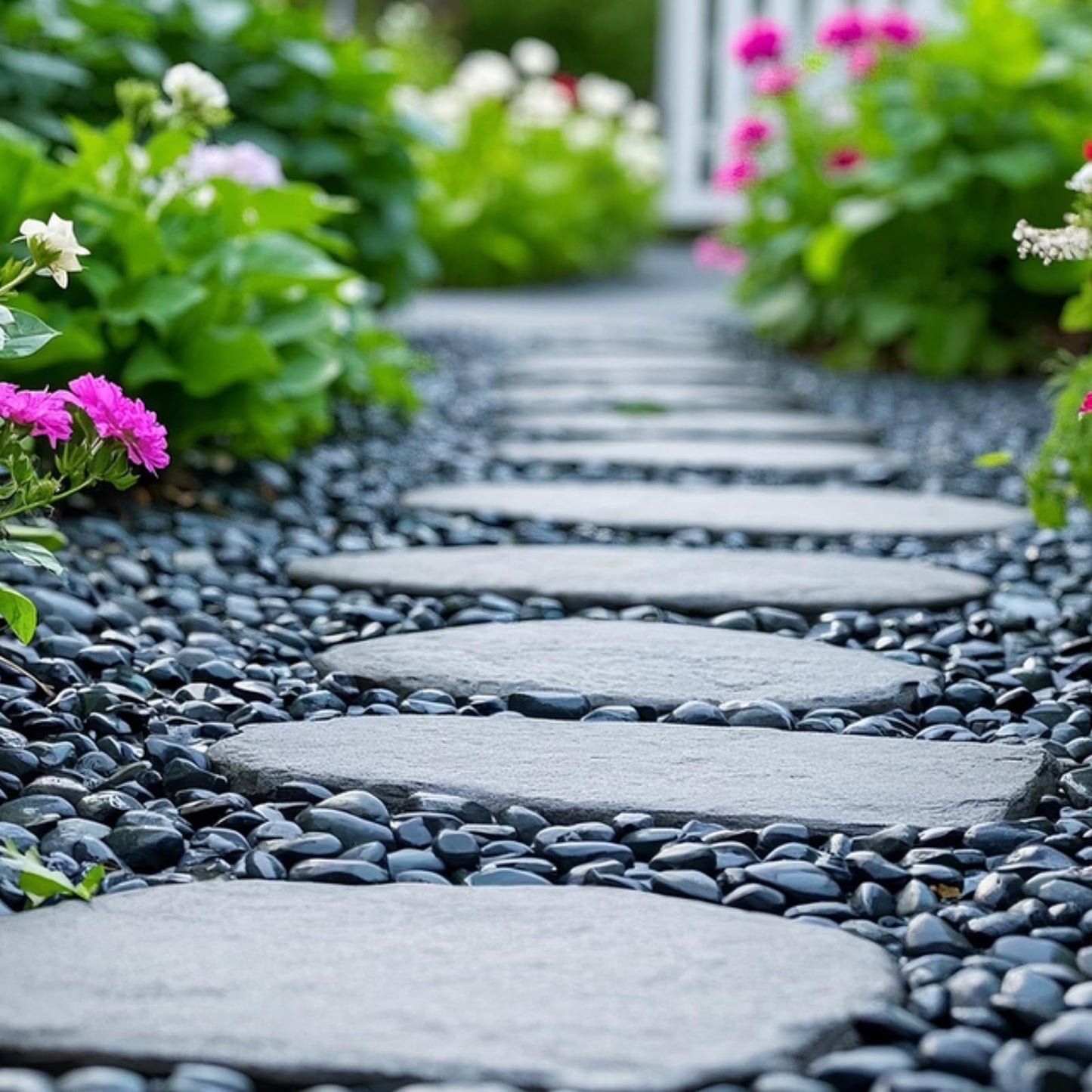 GreenVibe River Rocks for Landscaping, 40lbs Black Pebbles for Indoor Plants, 1-2 Inch Decorative Rocks for Planters, High Polished Stones for Vase Filler Fish Tank Garden
