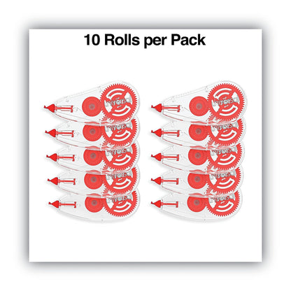 Universal UNV75616 0.2 in. x 315 in. Non-Refillable Correction Tape Dispenser - Transparent/Red (10/Pack)