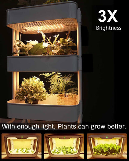 APLANT Grow Light,20W Ultra-Thin LED Grow Lights for Indoor Plants Full Spectrum, 6/10/12H Timer Plant Light, 132 LEDs Under Cabinet Plant Growing Lamp Strip for Seedlings, Veg, Flower 2-Pack