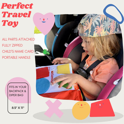 BAVY My Quiet Book - Toddler Plane Activities, Car Airplane Montessori Busy Board Book for Toddlers 1-3 - All Parts Attached - Gifts for 1 2 3 4 Year Old Girl, Birthday Gifts Toys Age 2-4