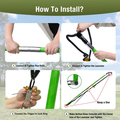 Lichtund Slingshot Arborist Throw Line Rope Launcher with Trigger Sling Shot for Adults