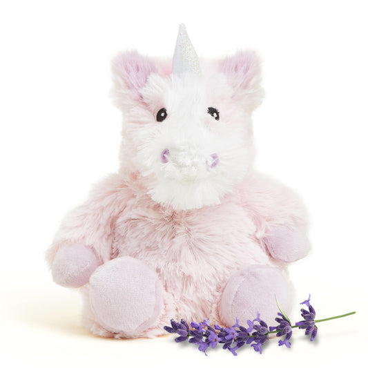 warmies Junior Microwavable & Weighted Stuffed Animals, Unicorn - Heated Stuffed Animal Plushie for Warmth & Comfort - Cute Soft Plush Toys for Adults & Children (Boys, Girls, Babies & Toddlers)