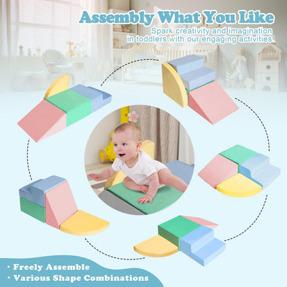 HHH HIKECUCAN Climbing Toys for Toddlers 1-3, Foam Climb Blocks for Baby，4-Piece Baby Climbing Crawling Toys Soft Foam Blocks Activity Play Set (4-Piece)