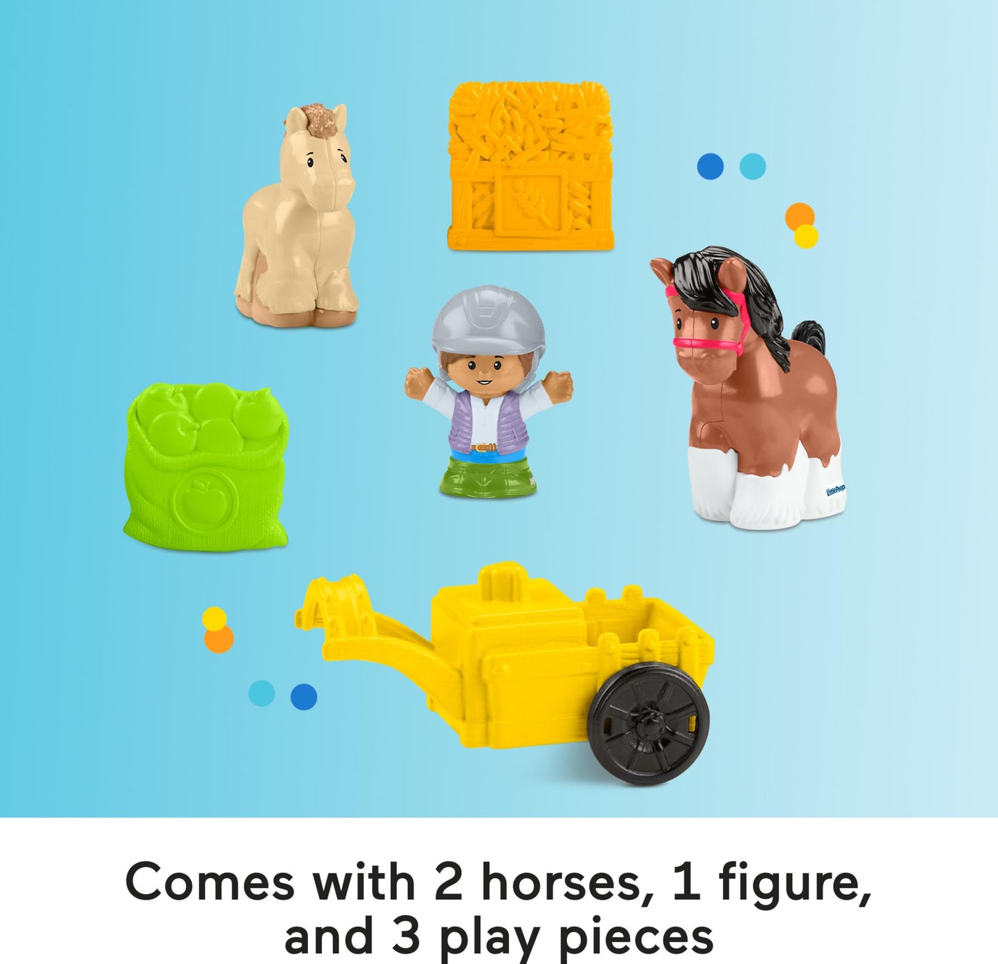 Fisher-Price Little People Toddler Toy Friendly Horses Stable Playset with Sounds, Figures & Accessories for Kids Ages 1+ Years