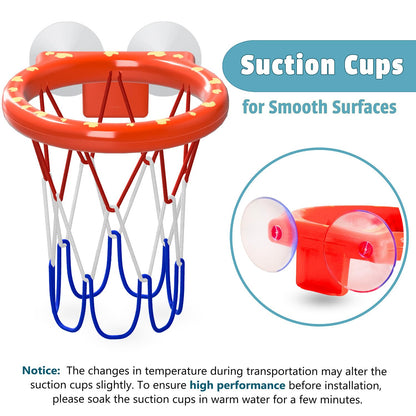 MARPPY Bath Toys – Bathtub Basketball Hoop for Toddlers and Kids, Mold-Free Shower Toy with 4 No-Hole Balls, Fun Bathtub Toys for Boys and Girls