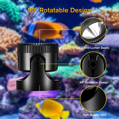 POPOSOAP Pond Lights 4-in-1 Warm White, Underwater Pond Lights with Timer/ IP68 Waterproof Submersible LED Fountain Lights for for Pond Waterfall Fountain Aquarium Garden Patio Pool(Set of 4)-P64H