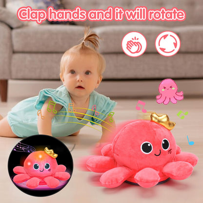 Baby Toys 6-12 Months Musical Crawling & Walking Octopus Plush Light up Stuffed Animal Dancing 1 Year Old Girl Gifts Music Sensory Infant Toy 0-6 7 8 9 Months Learning Newborn Baby Girls Birthday Gift