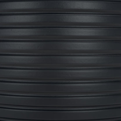 SAFAVIEH Outdoor - Jasper Black Cement Ficonstone Planter Pot Set of 2 with Drainage Hole, Frost Resistant Garden Planters for Patio, Deck, Indoor Outdoor Use (PAT1535A-SET2)