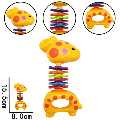9pcs Baby First Rattle Teether Toy Gift Set with Storage Box for Infant Newborn Baby Boy 0 3 6 9 12 18Month Blue