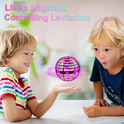 Ivtivfu Flying Orb Ball (Pink, 2026 Upgraded) with Dazzling Lights, Magic Hover Spinner, Boomerang Drone, Floating Cosmic Globe, Kids Outdoor Toys for 6 7 8 9 10 Year Old Boys Girls