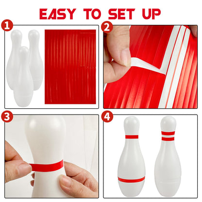 Mini Bowling Set, Bowling Alley Games Toys,Indoor & Outdoor Home Bowling Set,Bowling Pins & Ball Set ，10 pins, 2 Balls for Kid Age 3+ & Adult – Fun outdoor bowling for Backyard, Lawn, Party Games