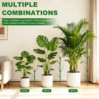 5pack Adjustable Plant Support Pole – Stackable Indoor/Outdoor Support Pole with Clamps, Suitable for Supporting Monstera and Climbing Plants, Garden Accessories, Perfect Replacement for Plant Stakes